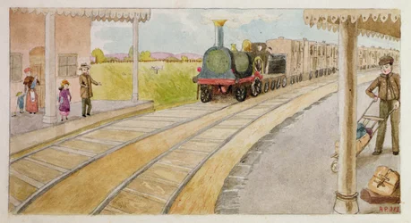 列車に乗る、アディスコム、1883